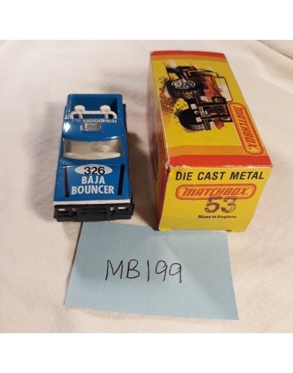 Matchbox Superfast #53 - Baja Bouncer- Goodrich - Flareside Pickup - Lesney England 1982 - NOS - Mint in Box