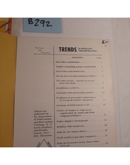 Lot of 3 books - old gun price books and Trends in Artillery for Instruction